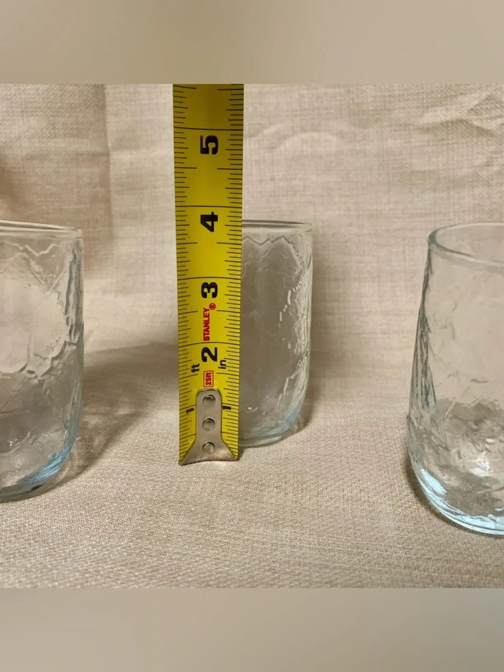 🔍 (3) Anchor Hocking Sherwood Textured Juice Drinking Glasses